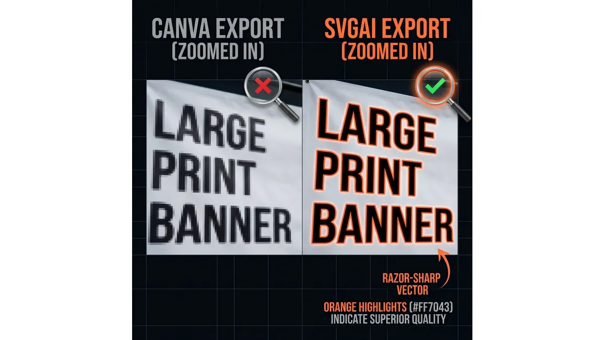 Canva vs. AI SVG Maker: Why Native Vector Tools Win for Print