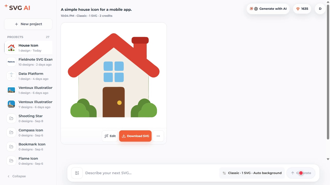 Three Ways to Prompt an SVG House Icon