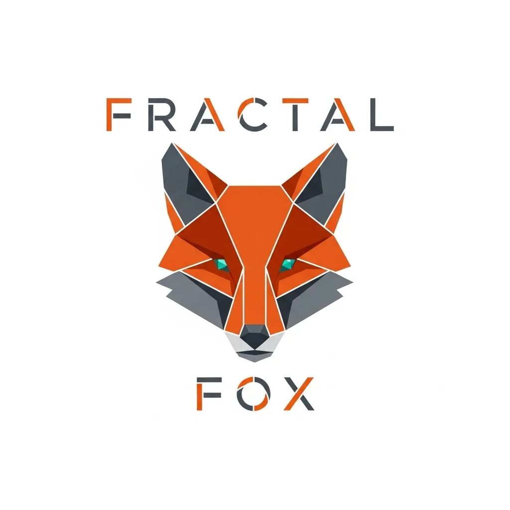 Geometric fox logo - minimalist brand design SVG